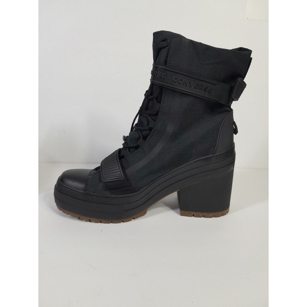 CONVERSE CHUCK TAYLOR All STAR GR82 WOMENS US 10 BOOTS BLACK PLATFORM HEEL BOOTS - Picture 7 of 10